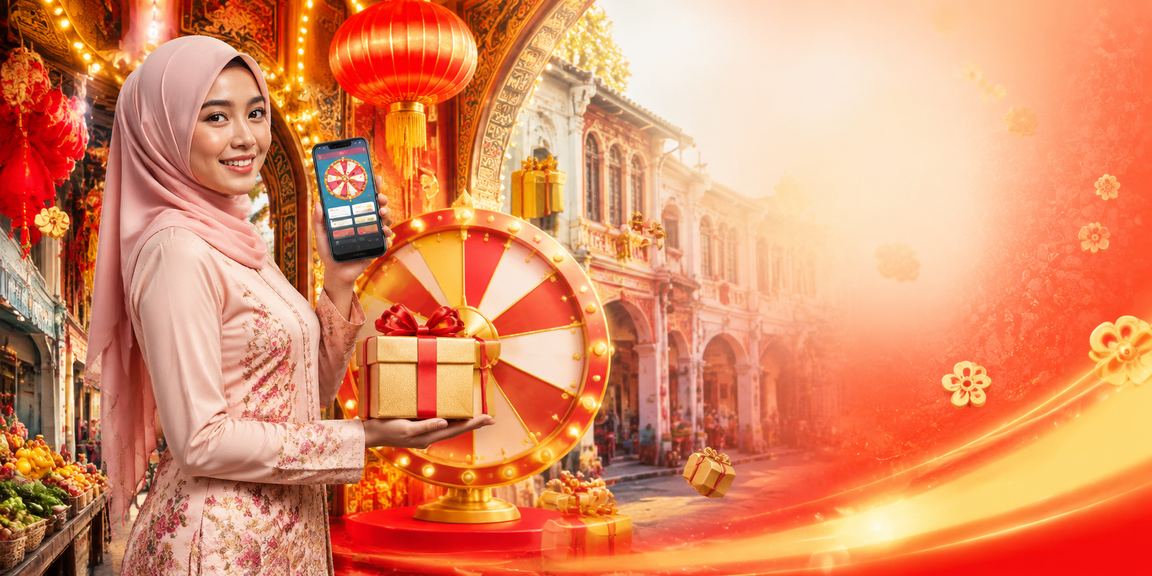 Young players in Kota Bharu wearing traditional Malay attire participate in an online lucky draw